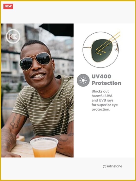 Polarized Aviator Sunglasses with Stainless Steel Frame and UV400 Protection main image 4